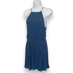 Forever 21 Navy Blue High Neck Sun Dress | Summer Sleeveless Casual